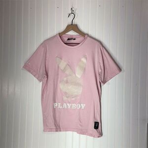 Sean John x Playboy Pink Logo Graphic T-Shirt L 100% Cotton Y2K Streetwear
